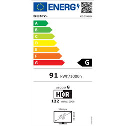 Sony 55" KD55X80KAEP 4K UHD Android Smart LED TV (Újracsomagolt)