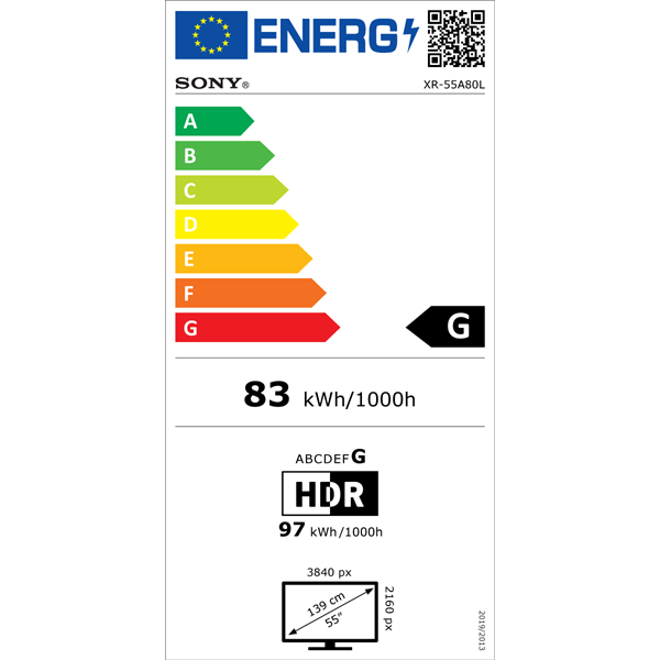 Sony 55" XR55A80LAEP 4K UHD Smart OLED TV (Újracsomagolt)