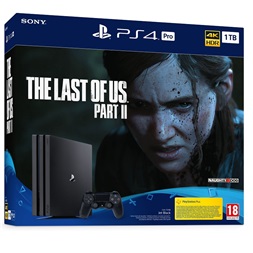 PlayStation 4 Pro 1TB fekete + The Last of Us Part II konzol csomag