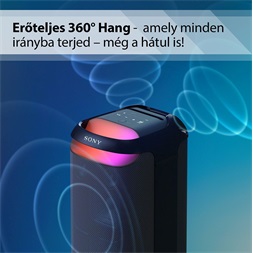 Sony SRSXV800B.CEL hordozható vezeték nélküli hangszóró (Újracsomagolt)