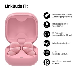 Sony WF-LS910N Linkbuds Fit zajszürős True Wireless Bluetooth rózsaszín fülhallgató
