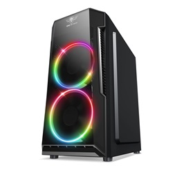 Spirit of Gamer Deathmatch 3 RGB ablakos táp nélküli fekete mATX ház