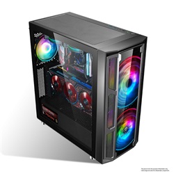 Spirit of Gamer GHOST 5 RGB fekete ablakos táp nélküli ATX ház