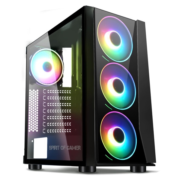 Spirit of Gamer GHOST III RGB fekete ablakos táp nélküli ATX ház