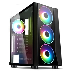 Spirit of Gamer GHOST III RGB fekete ablakos táp nélküli ATX ház