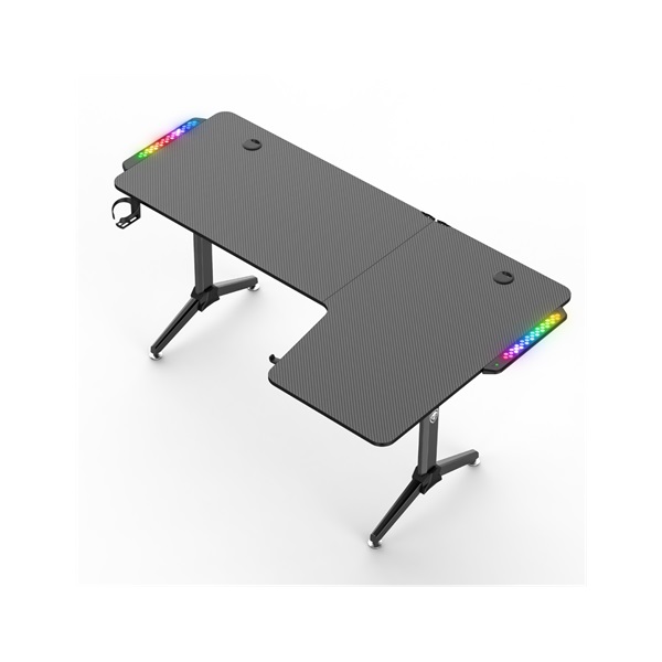 Spirit of Gamer Headquarter 600 R RGB LED fekete gamer asztal
