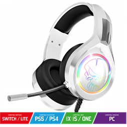 Spirit of Gamer PRO-H8 RGB fehér vezetékes gamer headset