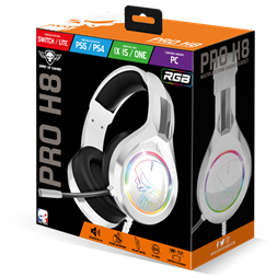 Spirit of Gamer PRO-H8 RGB fehér vezetékes gamer headset
