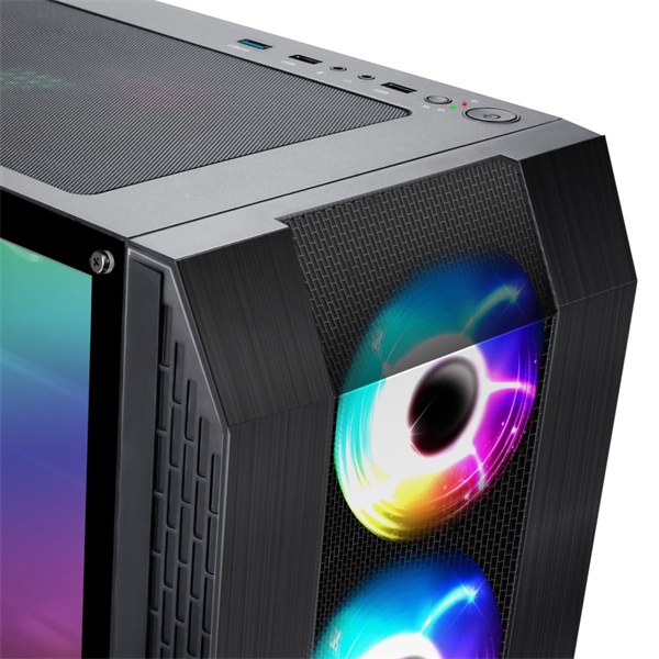 Spirit of Gamer Rogue VI RGB fekete ablakos táp nélküli ATX ház