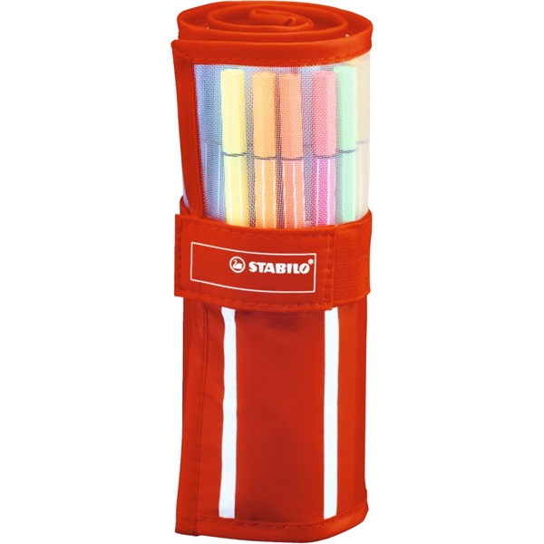 Stabilo Pen 68 textil tartós 30db-os vegyes színű filctoll készlet