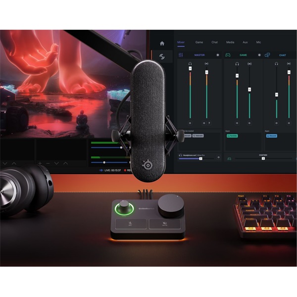 Steelseries Alias Pro fekete mikrofon