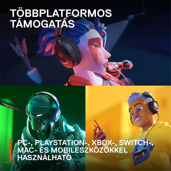 Steelseries Arctis Nova 1 fekete gamer headset