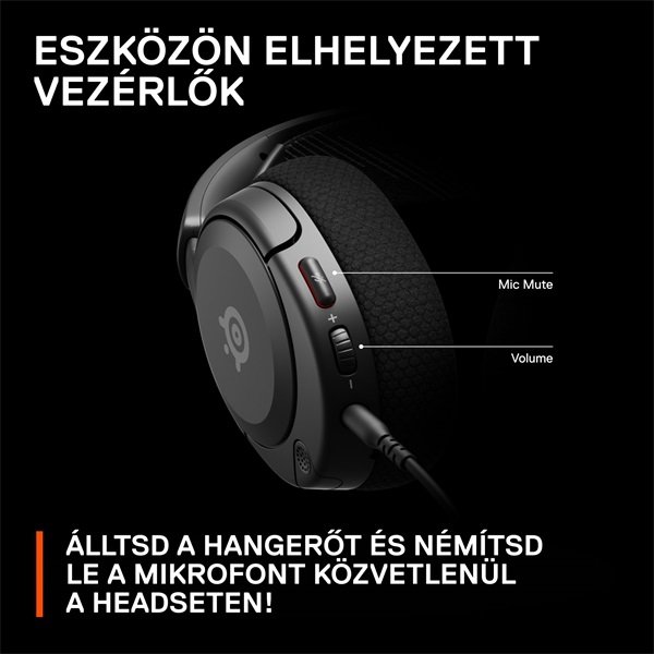 Steelseries Arctis Nova 1 fekete gamer headset