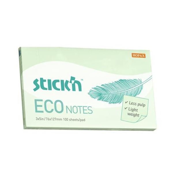 Stick`N Eco Note 76x127mm 100lap pasztell zöld jegyzettömb
