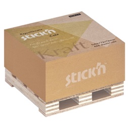 Stick`N KraftCube 76x76 mm 400 lap barna öntapadó natúr újrahasznosított jegyzettömb