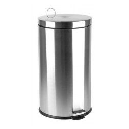 Szemetes, fém, pedálos, kivehető műa. vödörrel 30l (Újszerű)
