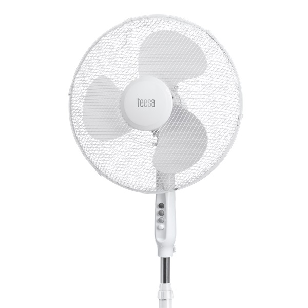 TEESA TSA8022 fehér, 43 cm, sebességfokozat száma:3, 45 W, álló ventilátor
