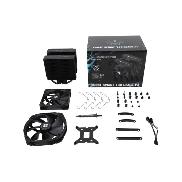 THERMALRIGHT Frost Spirit 140 BLACK V3 processzor hűtő fekete