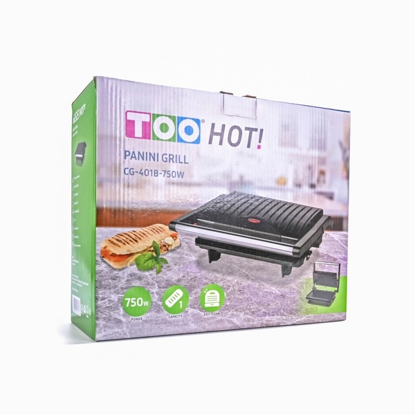 TOO CG-401B-750W fekete kontakt grill (Újszerű)