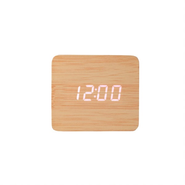 TOO DC-320LBN-Qi világosbarna digitális óra vezeték nélküli töltővel