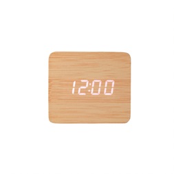 TOO DC-320LBN-Qi világosbarna digitális óra vezeték nélküli töltővel