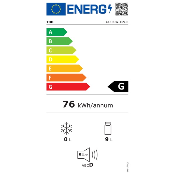 TOO ECW-109-BL 9 l-es mini hűtő