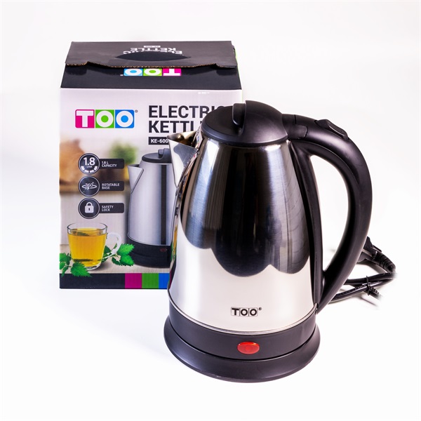 TOO KE-600 1,8L-es ezüst vízforraló (Újszerű)