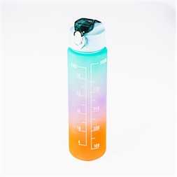 TOO KT-398 900ml-es színátmenetes motivációs kulacs idézetekkel és időskálával