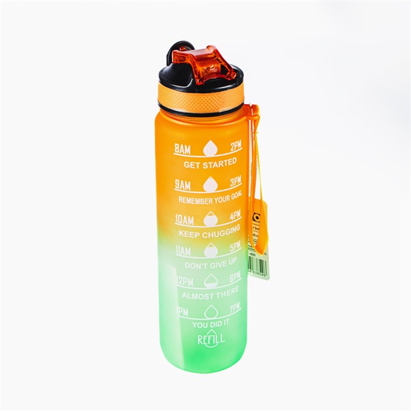 TOO KT-400 1000ml-es színátmenetes motivációs kulacs idézetekkel és időskálával