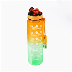 TOO KT-400 1000ml-es színátmenetes motivációs kulacs idézetekkel és időskálával