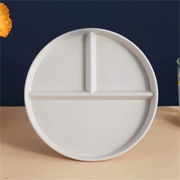 TOO KT-123 4db-os vegyes színekben búzaszalma műanyag delosztott tányér szett, 22.5×2.5cm
