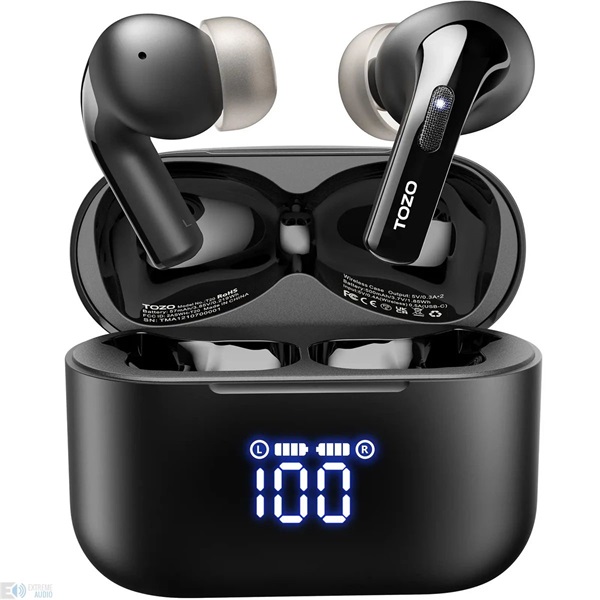 TOZO Tonal Pods True Wireless Bluetooth fekete fülhallgató