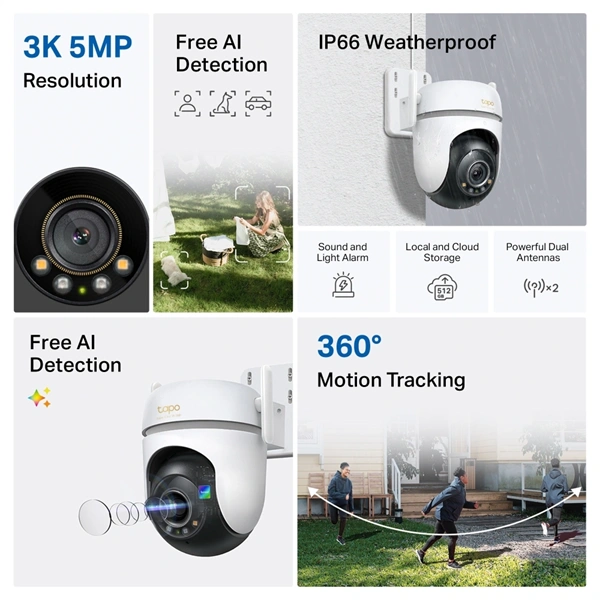 TP-LINK TC43 kültéri biztonsági fehér Wi-Fi kamera