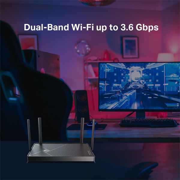 TP-Link Archer BE230 BE3600 fekete kétsávos Wi-Fi 7 router