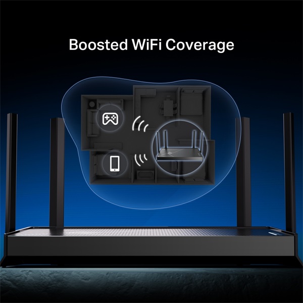 TP-Link Archer BE230 BE3600 fekete kétsávos Wi-Fi 7 router