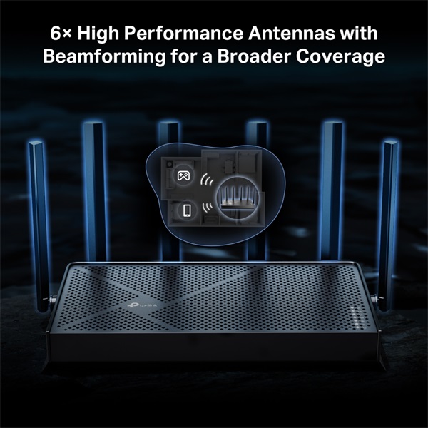 TP-Link Archer BE400 BE6500 fekete kétsávos Wi-Fi 7 router