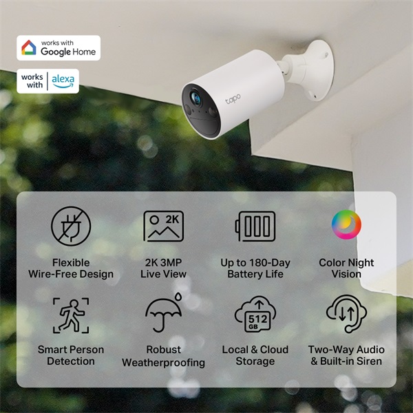 TP-Link TC82 vezeték nélküli fehér beltéri/kültéri biztonsági kamera -R