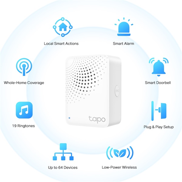 TP-Link Tapo H100 fehér okos IoT HUB csengővel