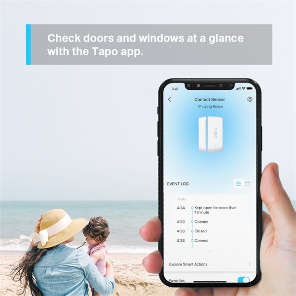 TP-Link Tapo T110 okos ajtó/ablak nyitás érzékelő (4db-os)