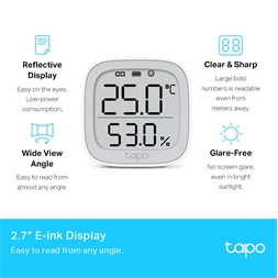 TP-Link Tapo T315 fehér okos hőmérséklet és páratartalom jelző
