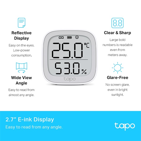 TP-Link Tapo T315 okos hőmérséklet és páratartalom monitor érzékelő