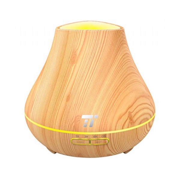 Taotronics TT-AD004 világosbarna fa mintázatú ultrahangos illóolaj párásító LED fénnyel