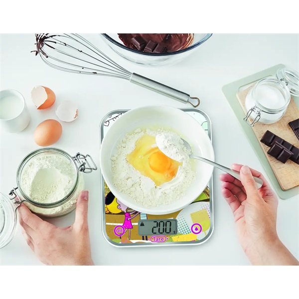 Tefal BC5125V1 Optiss Decor mintás konyhai mérleg