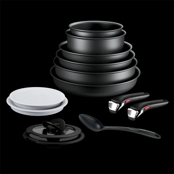 Tefal L3979542 Ingenio Exo Resist 13 részes fekete serpenyőkészlet