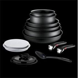 Tefal L3979542 Ingenio Exo Resist 13 részes fekete serpenyőkészlet