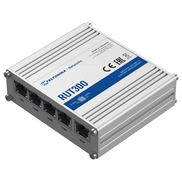 Teltonika RUT300 4x10/100Mbps LAN ipari router
