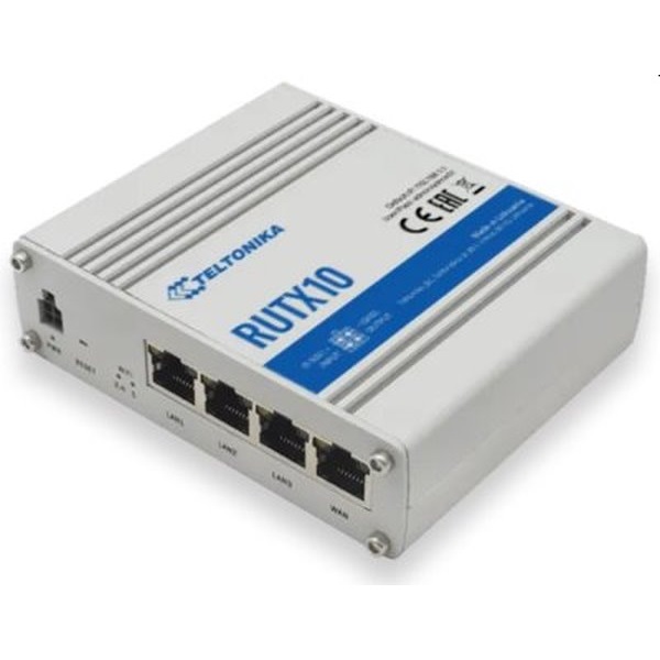 Teltonika RUTX10 3xGbE LAN Bluetooth Dual Band Vezeték nélküli Gigabit ipari router