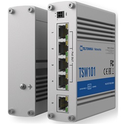 Teltonika TSW101 5x GbE PoE LAN nem menedzselhető PoE+ switch