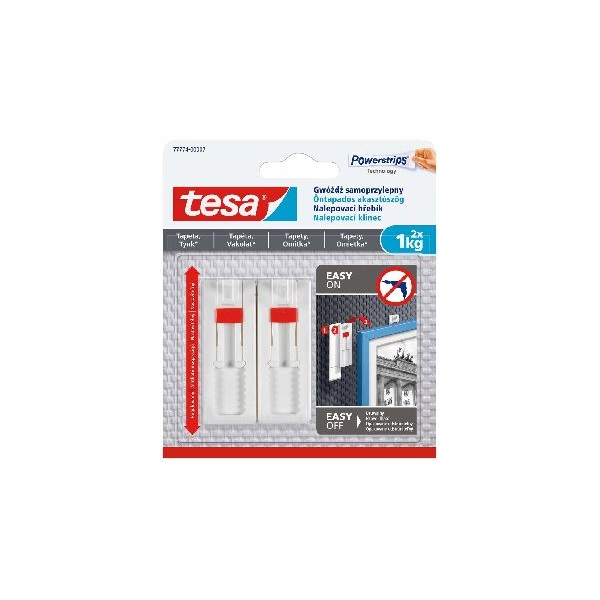 Tesa érzékeny felületekhez 2x1kg, állítható öntapadós akasztószög