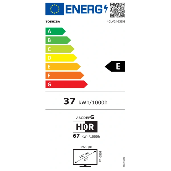Toshiba 40" 40LV2463DG Full HD Smart LED TV (Újszerű)